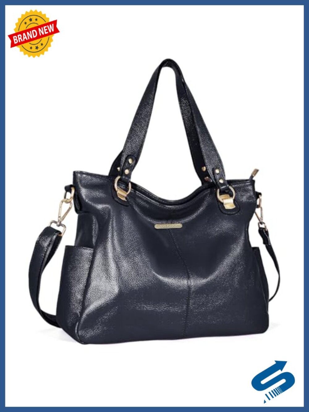 Genuine Leather Hobo Bag for Women Large Slouchy Tote Shoulder Handbag Purse